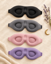 Masque de nuit 3D Lunae Mini en noir, gris, rose et violet