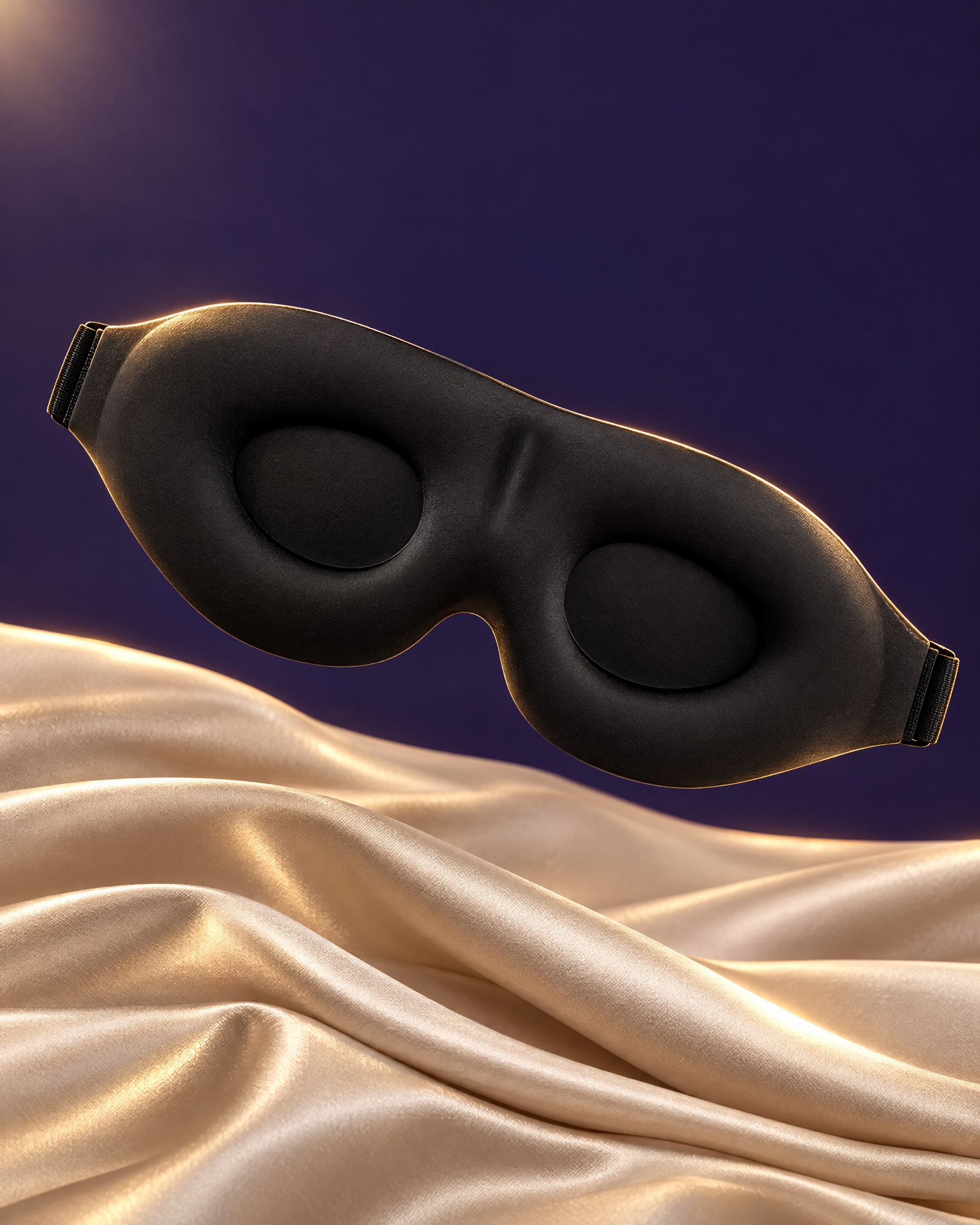 Masque de nuit 3D Lunae Mini noir avec ses coques 3D